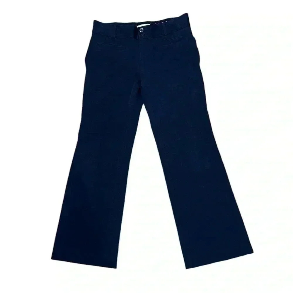 Anthropologie The Essential Flare Crop Pants Blue Size 2 - Picture 1 of 4